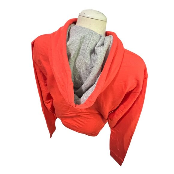 Champion PowerBlend Endless Comfort Long Sleeve Hoodie Sweatshirt Sz Small Orang - Picture 8 of 11